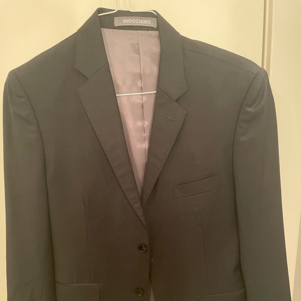 Custom black suit jacket